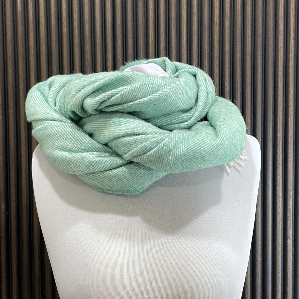 Pashmina Schal Mint Großer Schal, Mintgrün, Stola, Schultertuch, Dirndltuch, Merinowolle
