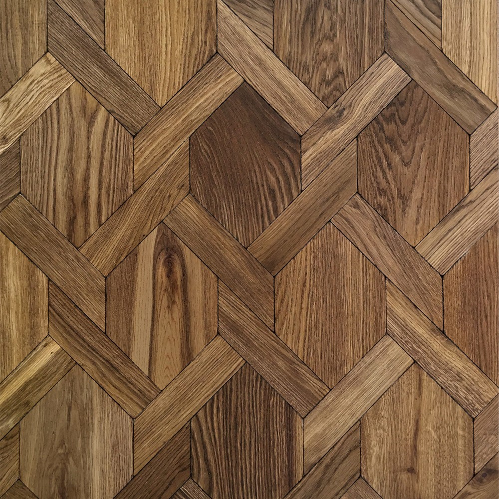 Tafelparkett Treccia, Eiche Terra Parkett-Tafel, Flechtmuster