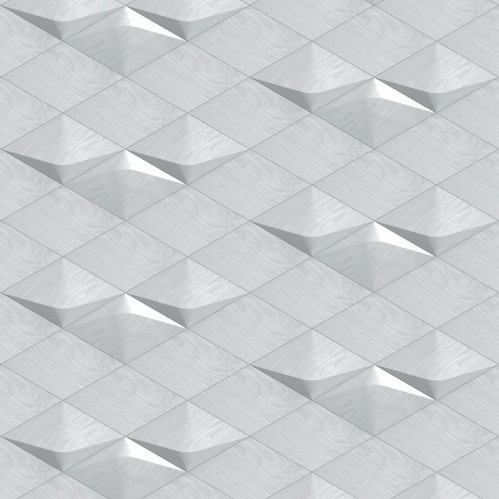 Wanddesign mit Rhombus Minus und Karo 3D Wandverkleidung Echtholz