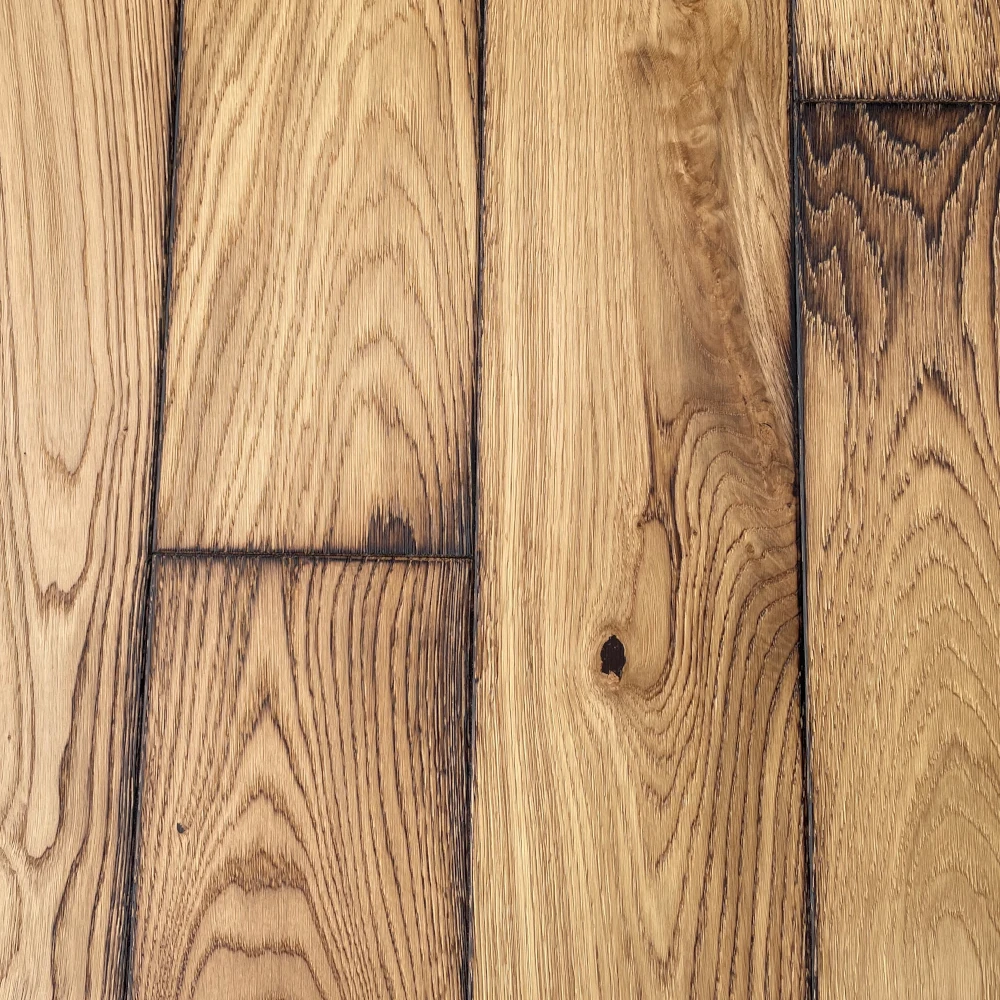 Eiche Old Tullan, gebrannte Kanten Eichendielen gebrannte Kanten