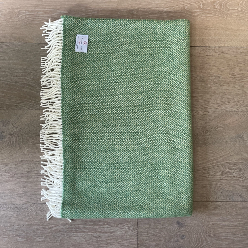 Weiche Wolldecke Merino mit Cashmere, Shamrock Plaid Cashmere Merino - Shamrock