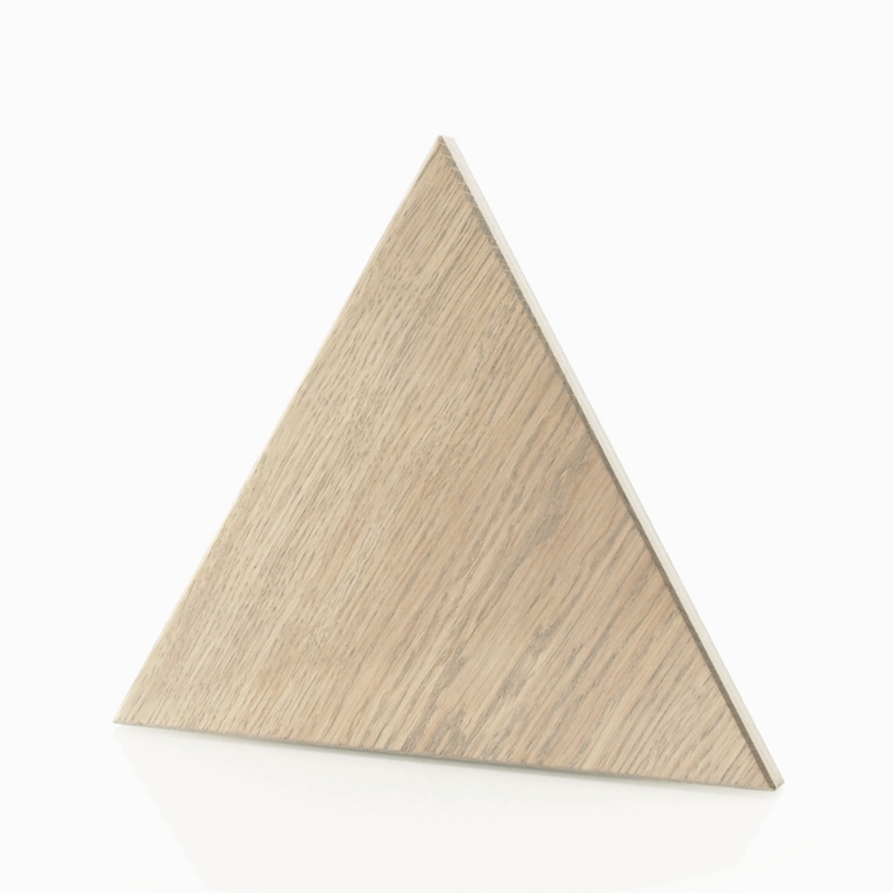 Wanddesign Dreieck (2D), Eiche zartgrau, geölt Wandverkleidung Echtholz