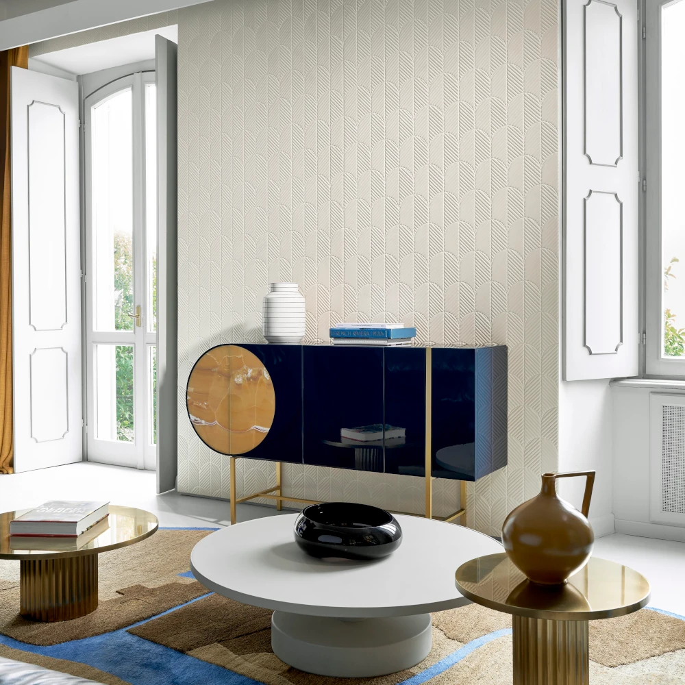 Anicca – Ecru – 72520 Japanisch inspirierte 3D-Wandbekleidung