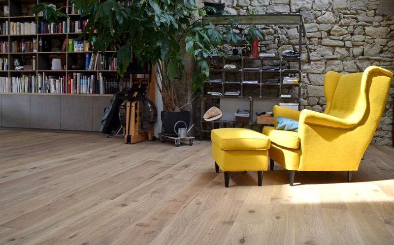 Mehrschichtdielen Eiche Sägerau Clear White Parkett Helle Eichendielen Wohnzimmer