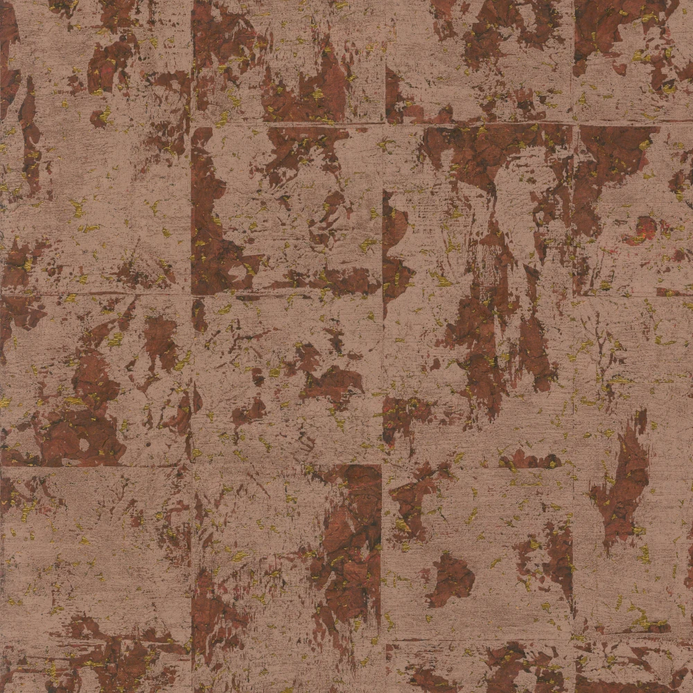 Éclat – Mahogany – 48046 Exklusive Tapete mit Korkschicht und Metallglanz