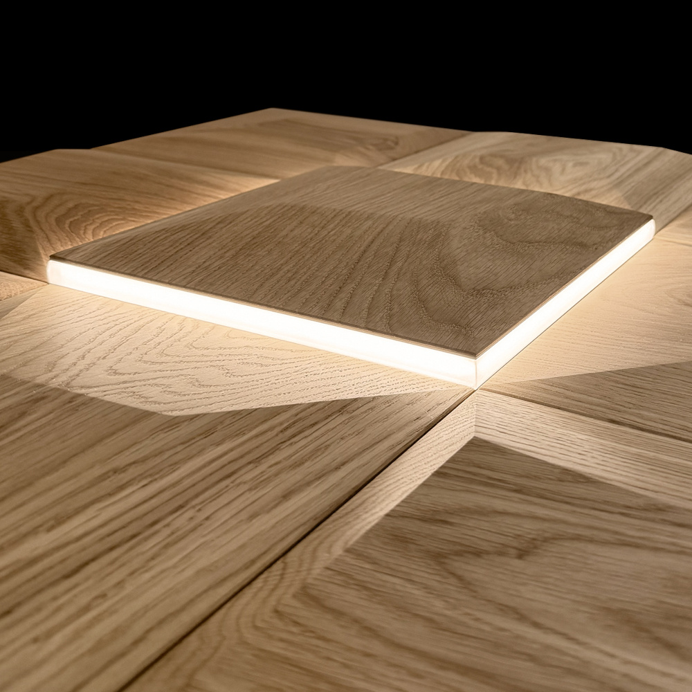 Wand-Design Kissen mit 3D-Element Wandverkleidung, indirekte Beleuchtung LED