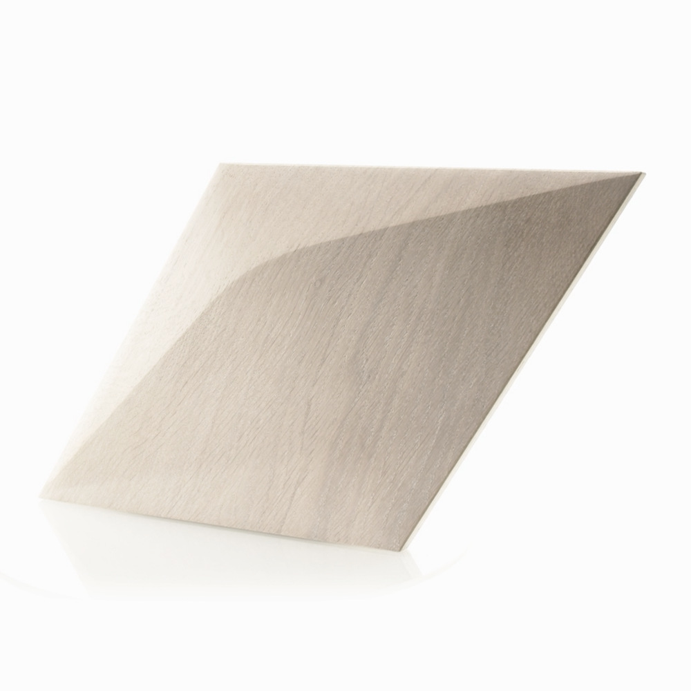 Wanddesign 3D Rhombus Minus Eiche weiß, geölt Wandverkleidung Echtholz