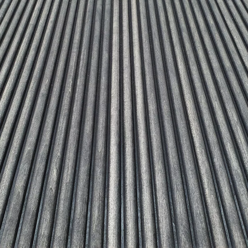 Wandverkleidung Holz Schwarz Wellenmuster