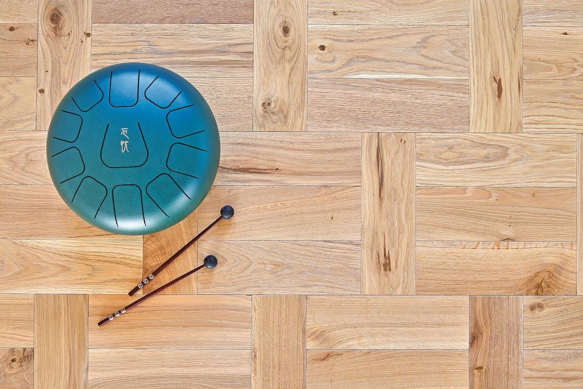 Flechtmuster Eiche massiv Clear White