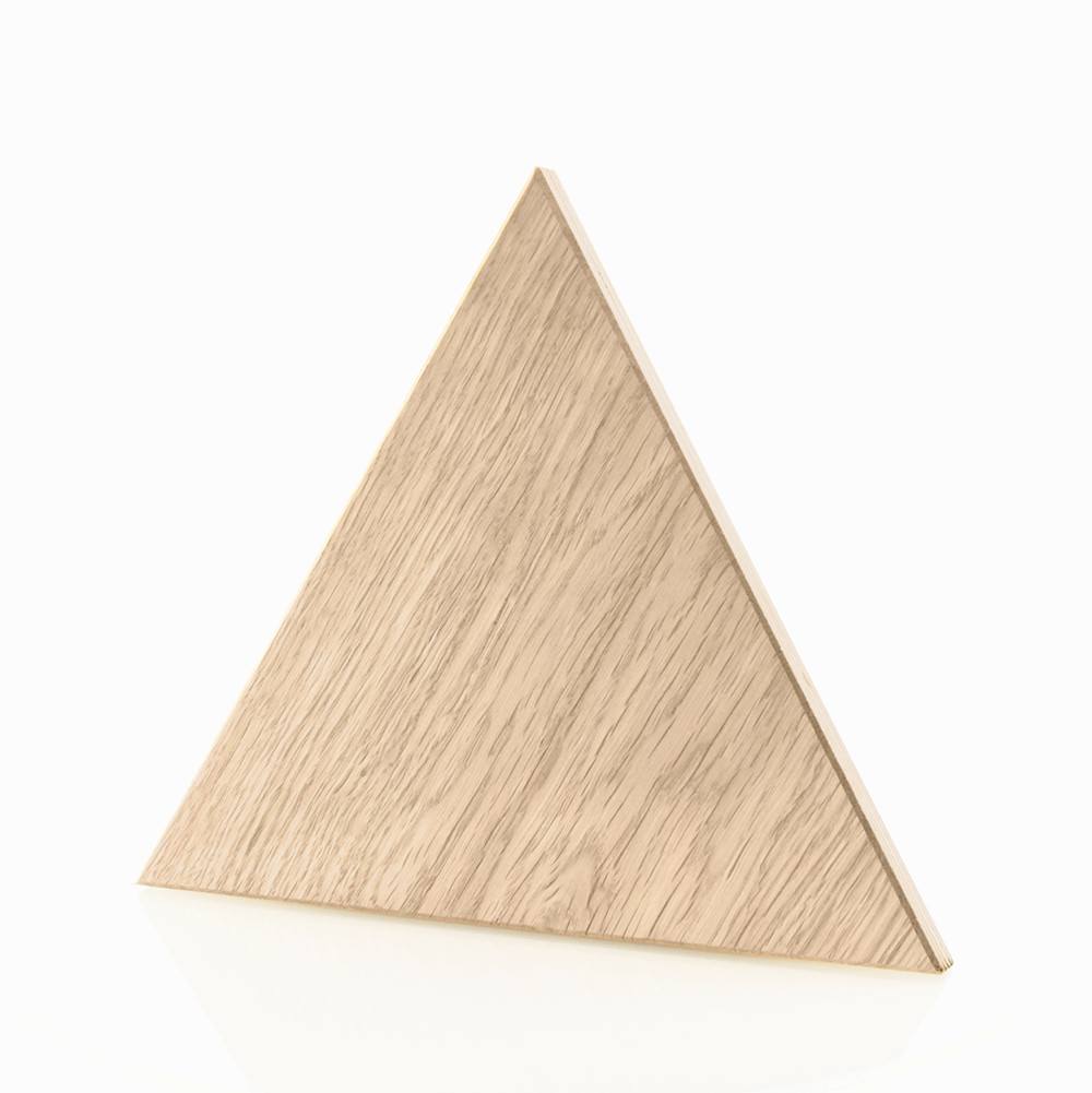 Wanddesign Dreieck (2D), Eiche hell, geölt Wandverkleidung Echtholz