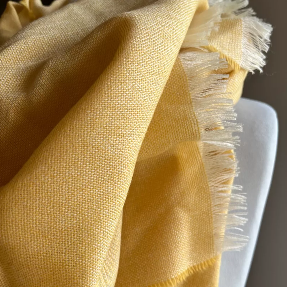 Leichter Schal Merino & Cashmere - Sunflower Sommerschal, gelber Schal, Kaschmir, Merinowolle