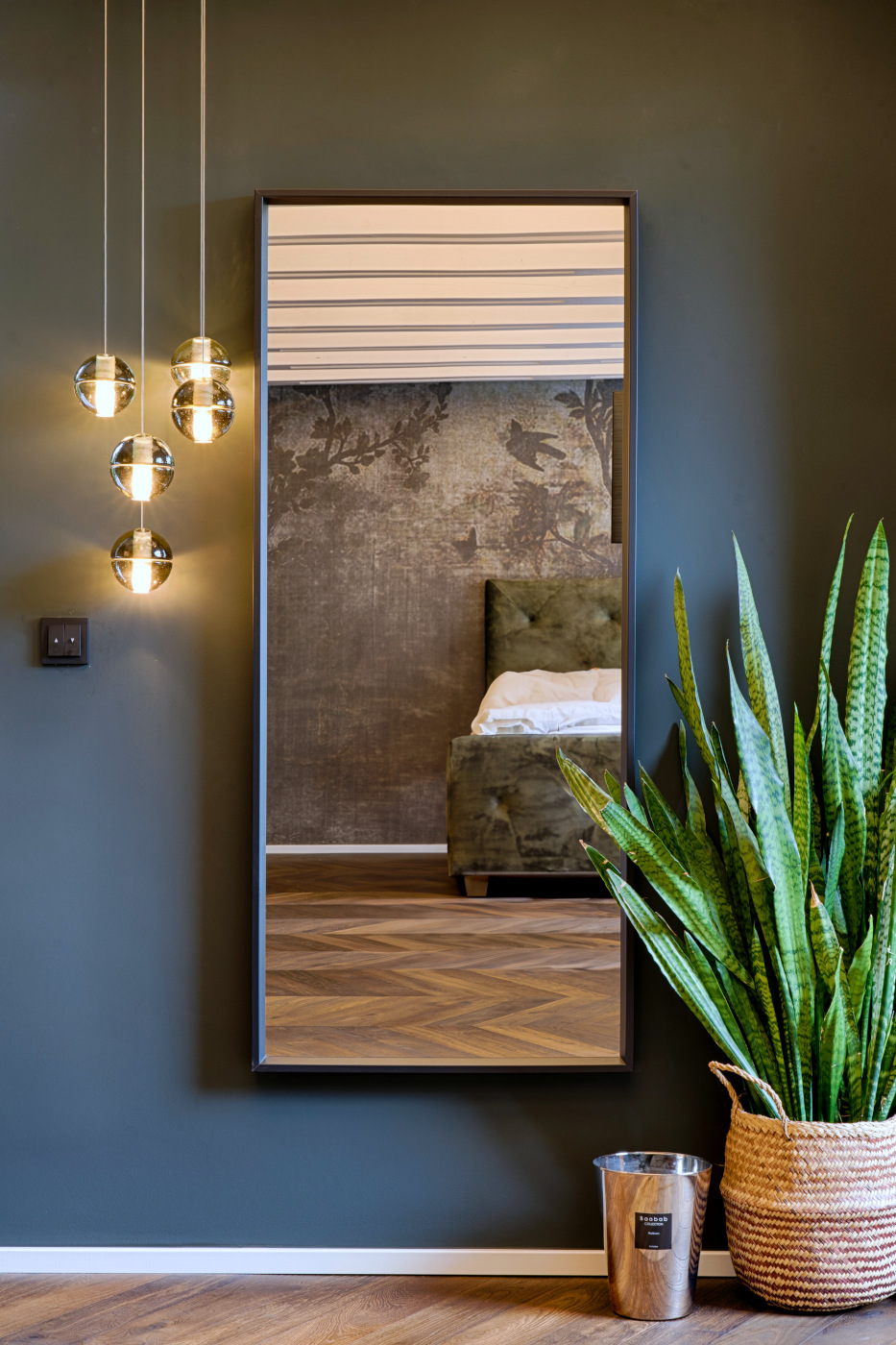 Französisches Fischgrät Parkett Winkel 60°, Eiche geräuchert "Colombian" Chevron Räuchereiche