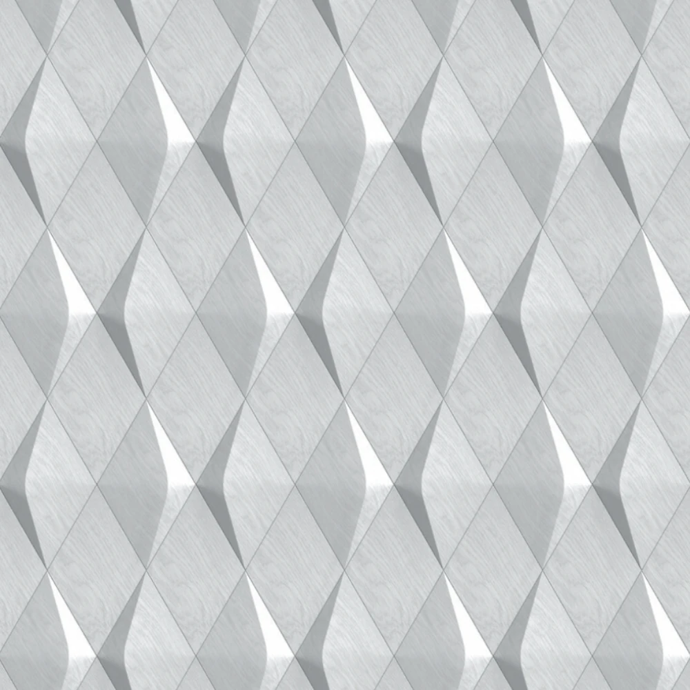 Wanddesign mit Rhombus Minus und Karo 3D Wandverkleidung Echtholz