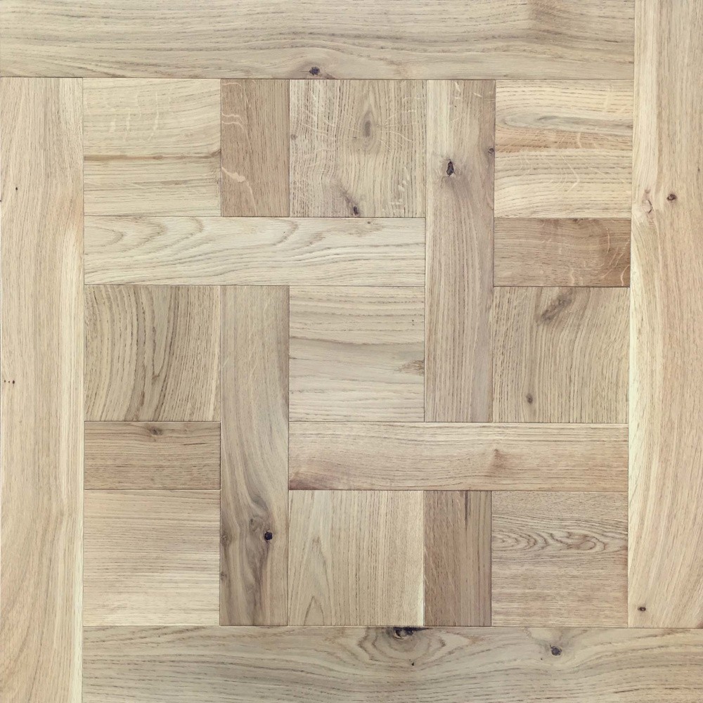 Tafelparkett Chantilly, Eiche Rustic, gebürstet, 800 x 800 mm Parkett-Tafel