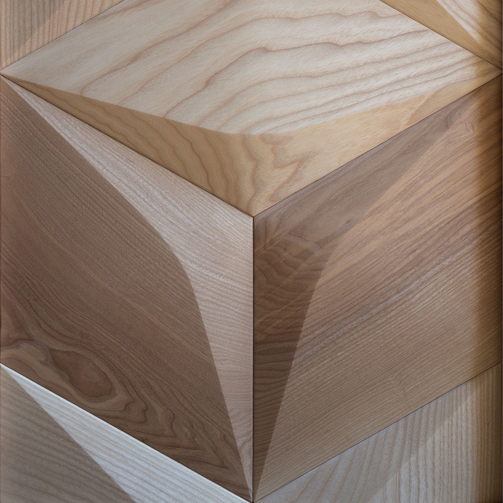 Rhombus Minus, Esche Wandverkleidung Holz Exclusiv 3D