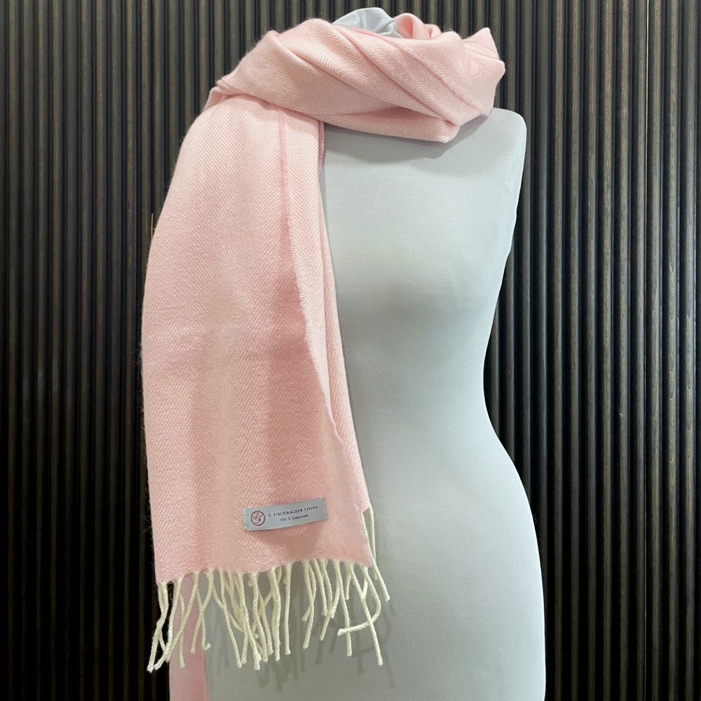 Großer Schal, rosa, Stola, Schultertuch, Dirndltuch, Merinowolle