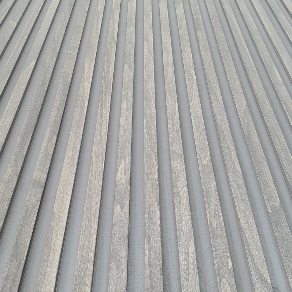 Wandpaneel Massivholz Square 15, Farbton Clay Wandverkleidung Holz Grau
