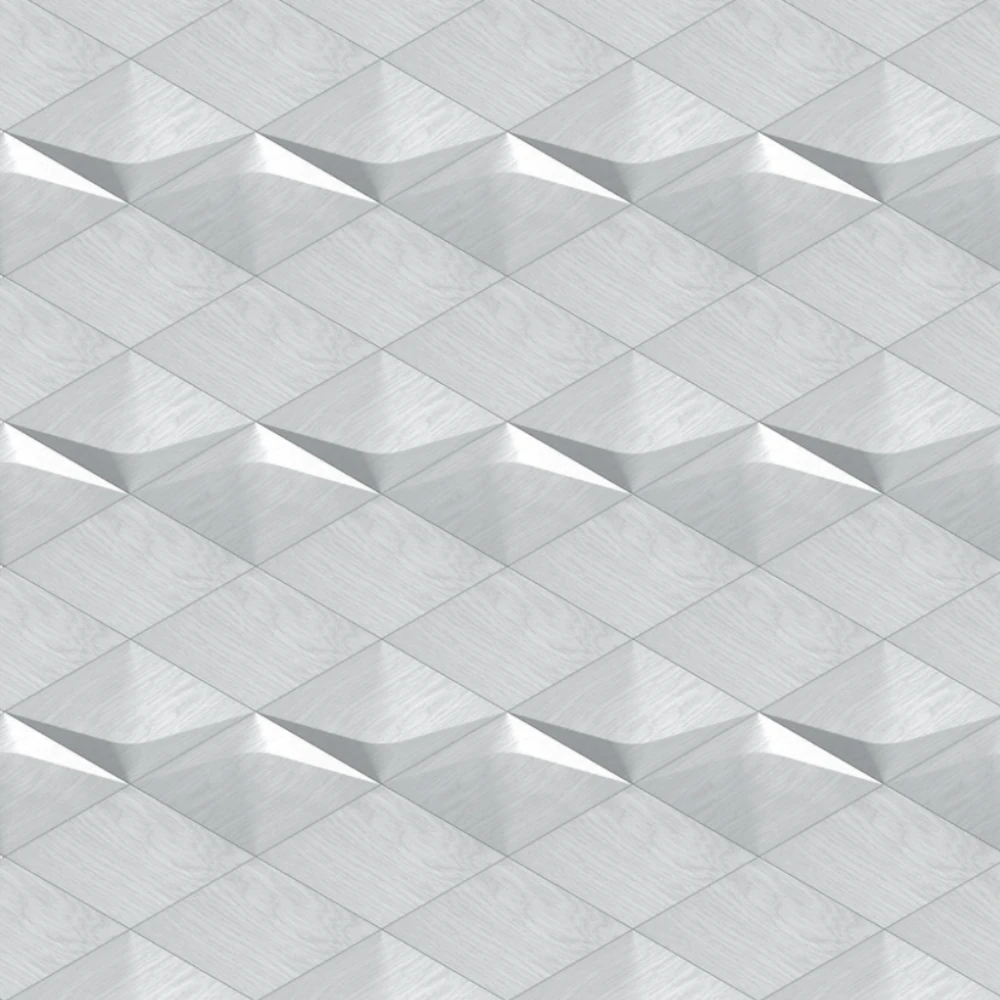 Wanddesign mit Rhombus Minus und Karo 3D Wandverkleidung Echtholz