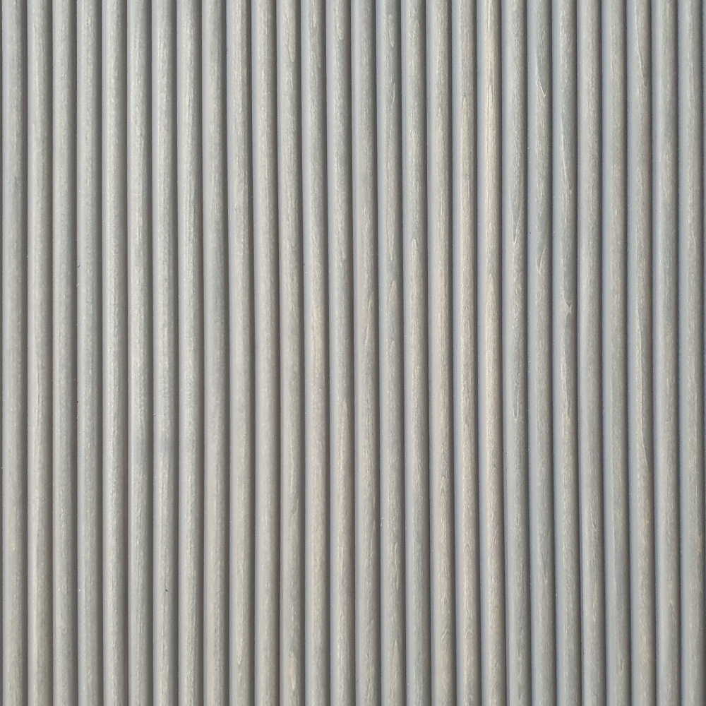 Wandpaneel Massivholz Wave, Farbton Clay Wandverkleidung Holz Grau Wellenmuster