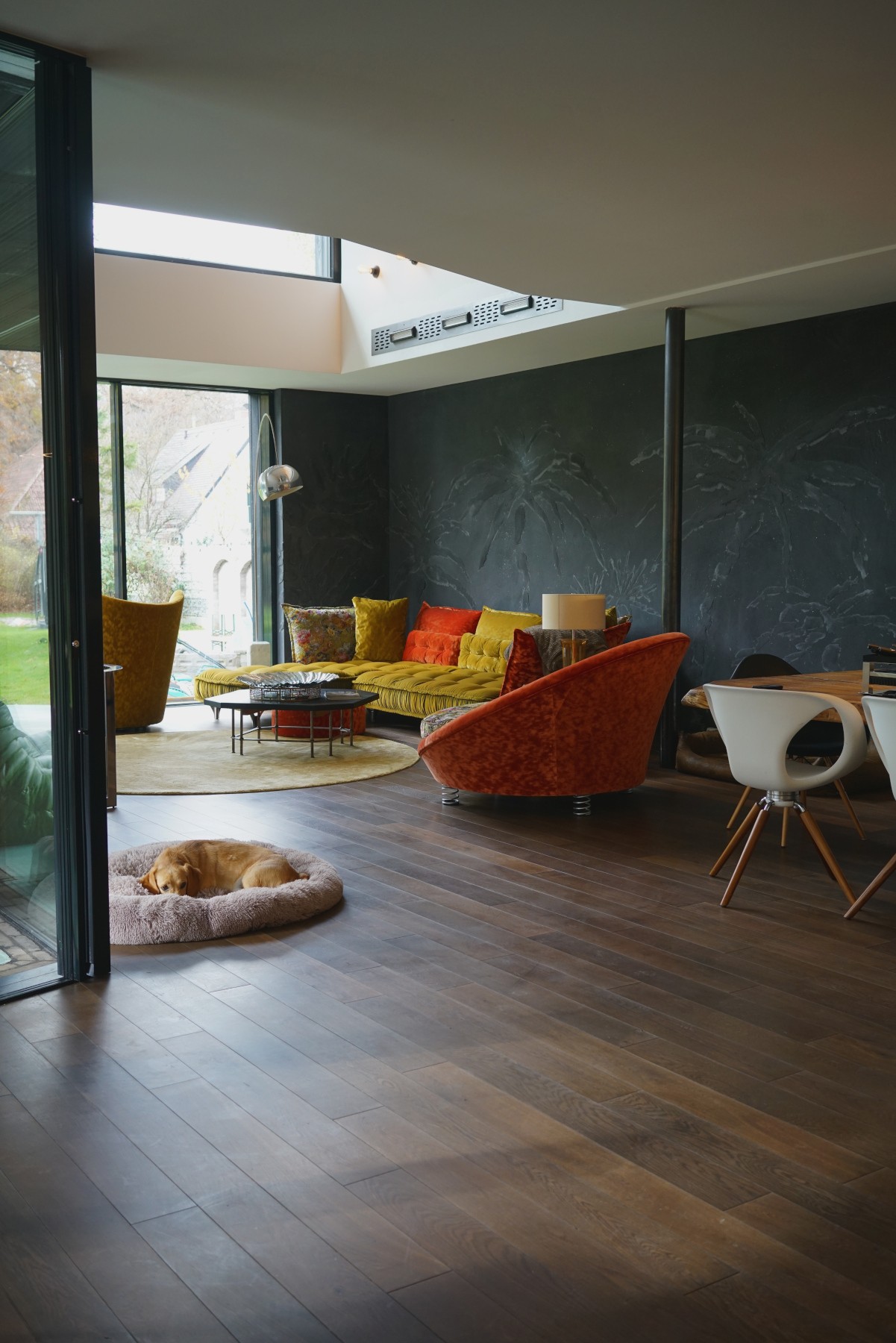 Geräucherte Landhausdielen Eiche Wohnzimmer