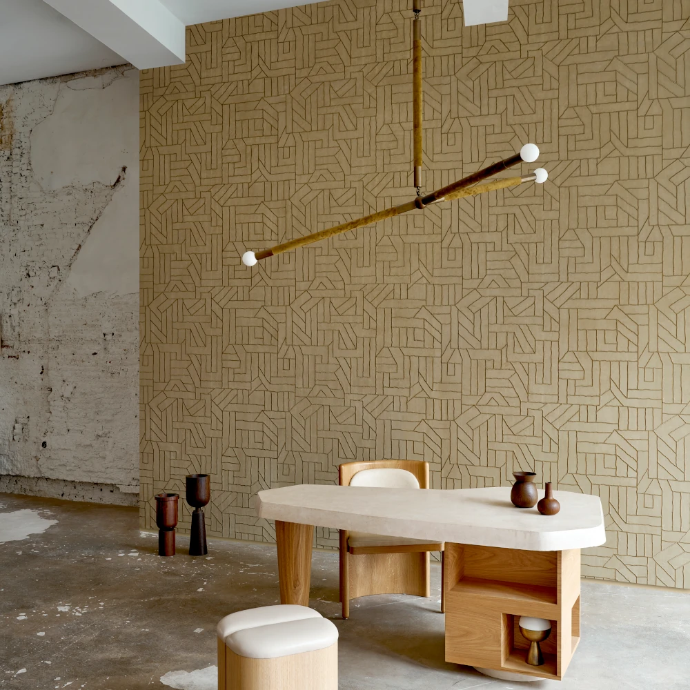 La Dérive Bronze - Le Couturier Beige Tapete mit Tisch