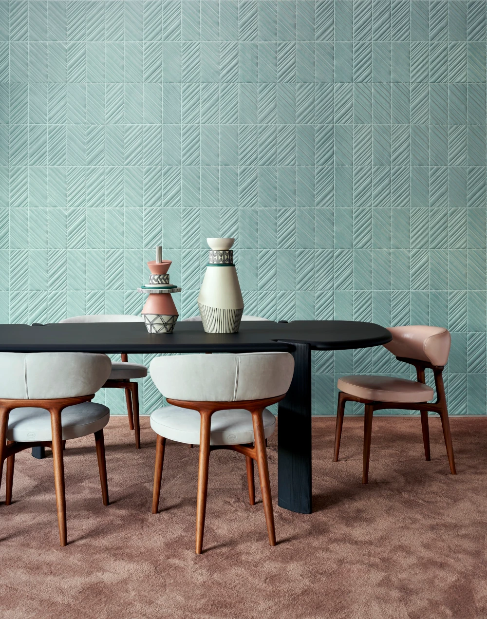 Iki – Aqua – 72512 Japanisch inspirierte 3D-Wandbekleidung