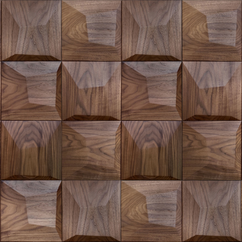Kissen, Amerikanische Walnuss Wandverkleidung Walnuss Holz Exclusiv 3D