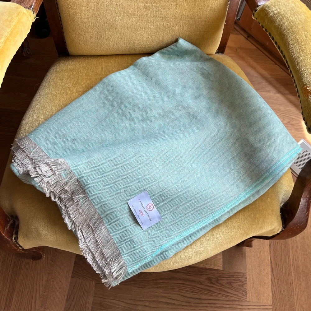 Decke aus irischem Leinen - Mint Decke aus irischem Leinen - Mint