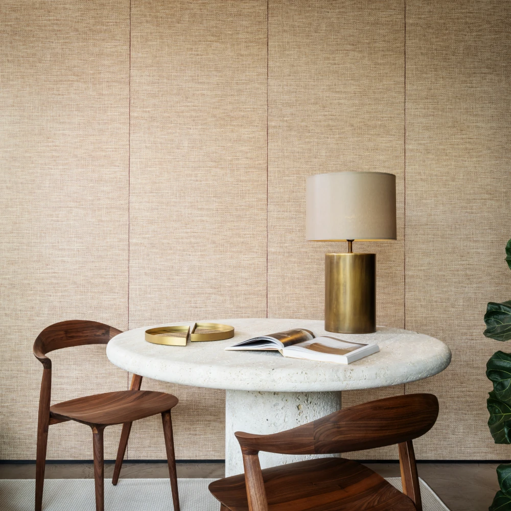 Le Raphia Tissé – Wine – 26748 Exklusive Wandtapete mit Sitzecke