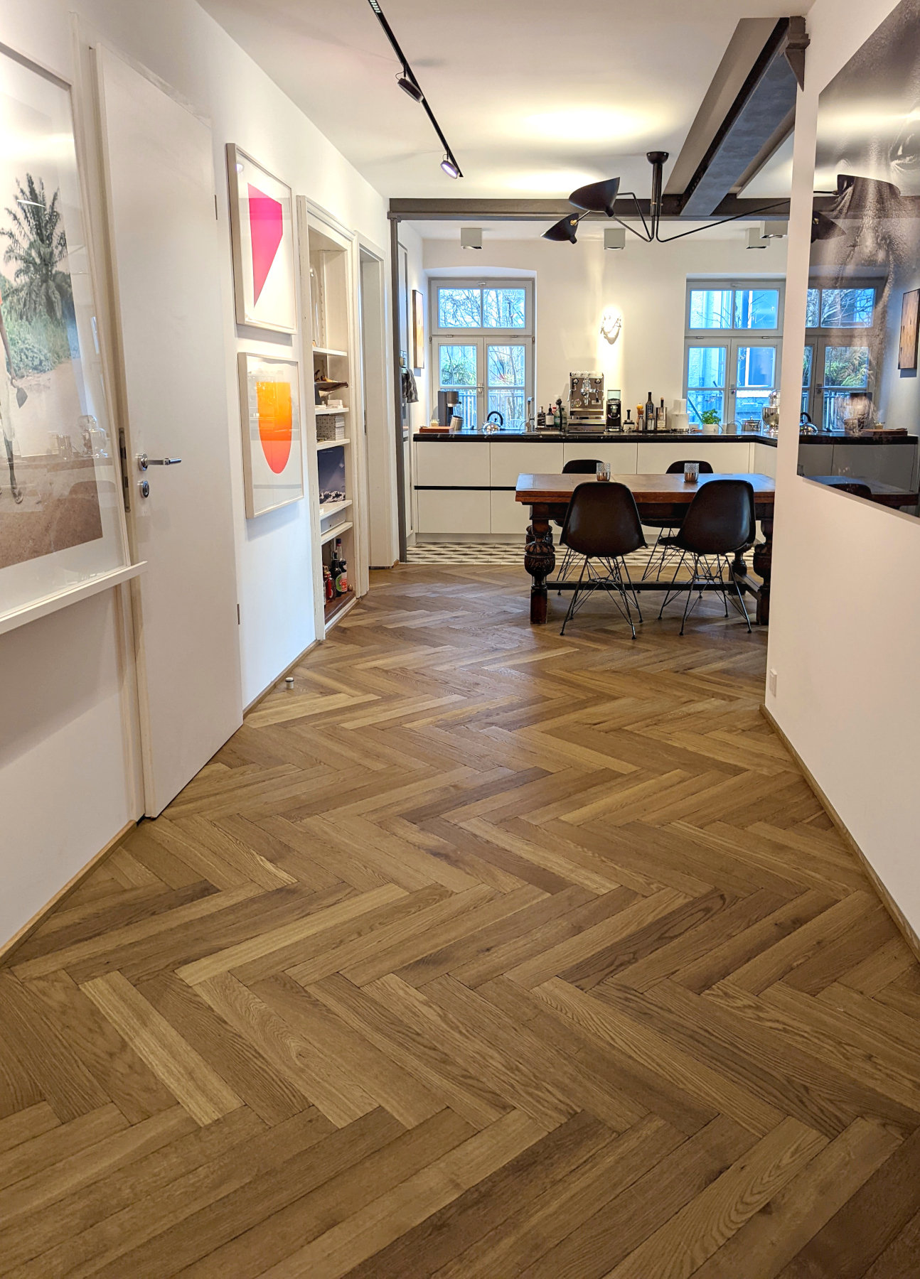 Fischgrät Eiche Antik Perpignan Antikparkett Räuchereiche