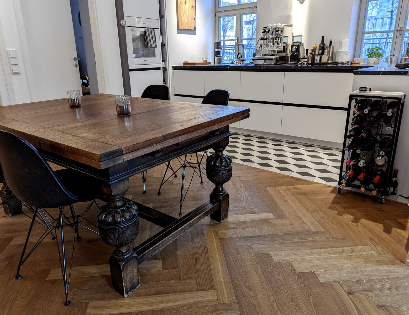 Fischgrät Eiche Antik Perpignan Antikparkett Räuchereiche