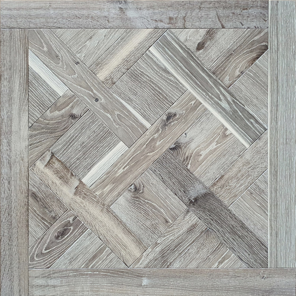 Tafelparkett Versailles - Eiche Antik Smoky Horse - Silk Grey Antikparkett Tafelparkett