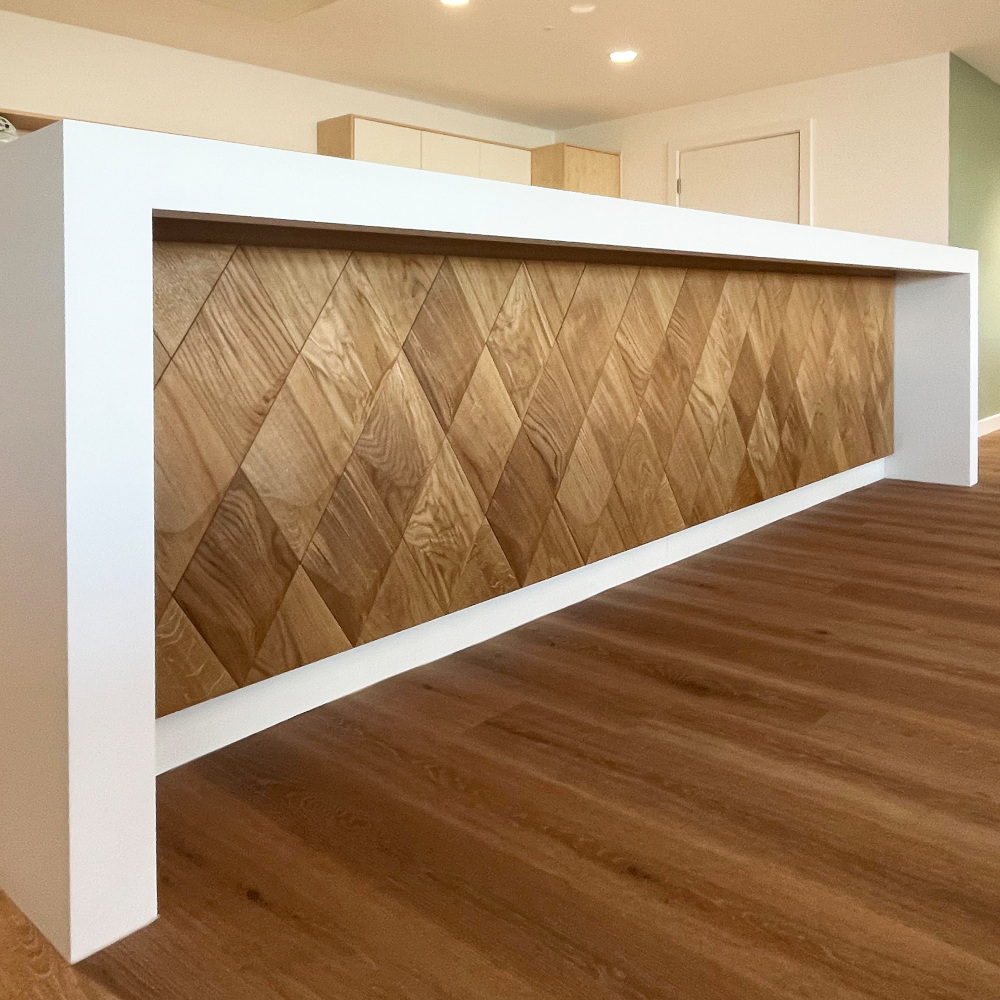 Wanddesign 3D Rhombus Plus, Eiche natur, geölt Wandverkleidung Echtholz