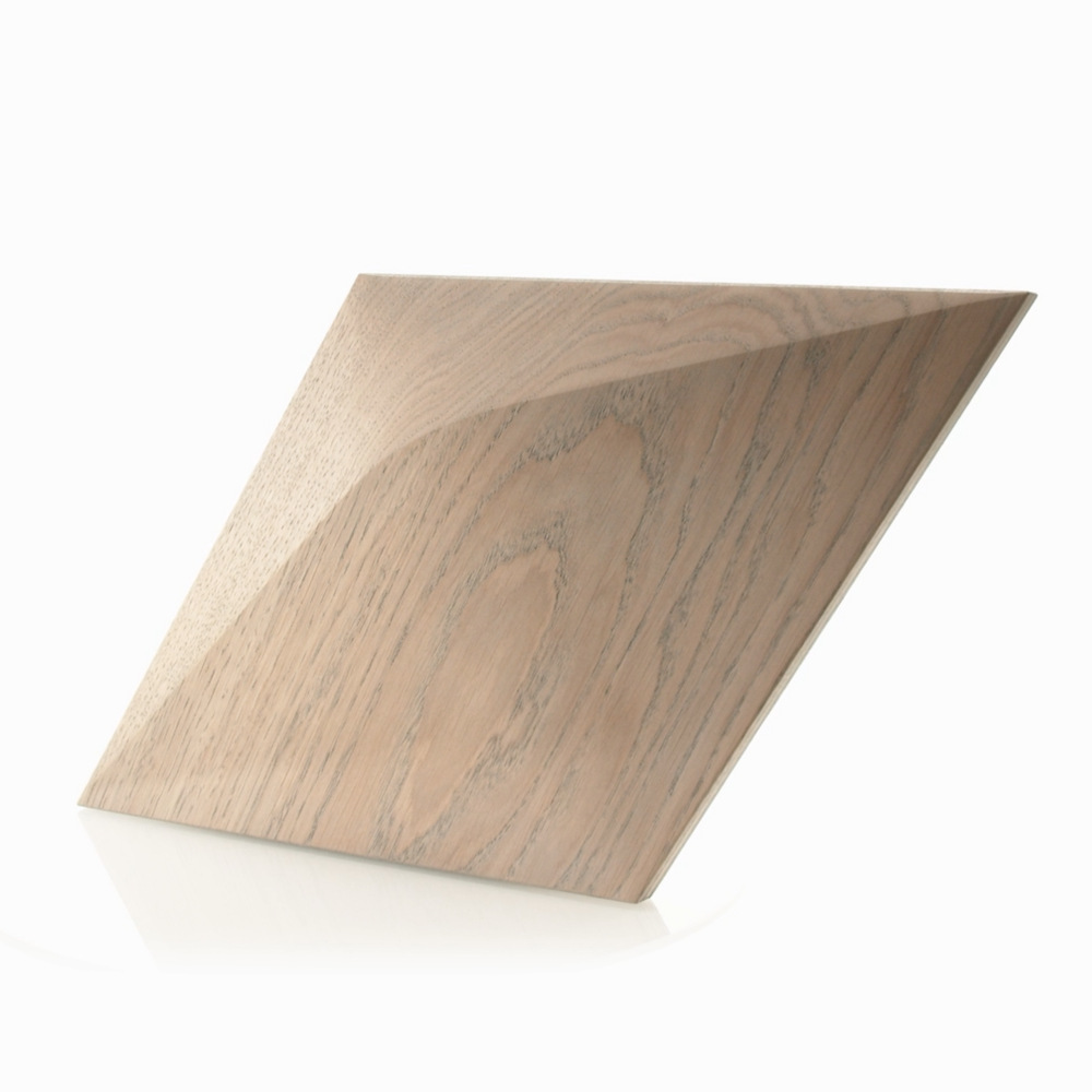 Wanddesign 3D Rhombus Minus Eiche zartgrau, geölt Wandverkleidung Echtholz