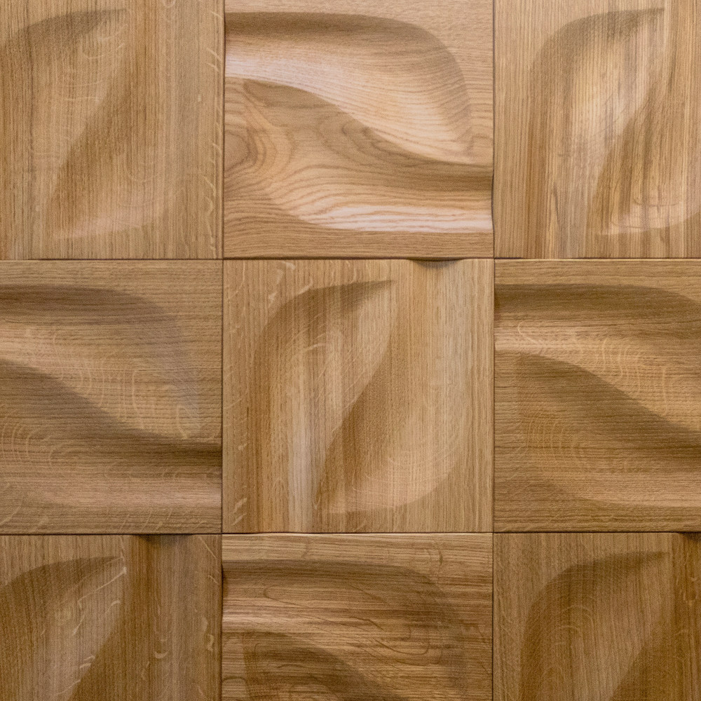 Wanddesign Exklusiv: Flow 3D, Eiche Natur Wandverkleidung Wall Panels Oak