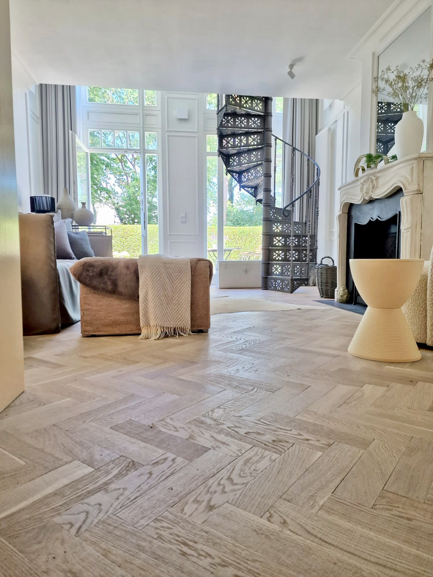 Ferienwohnung Kühlungsborn: Massivholz-Parkett Eiche Sägerau Helles Parkett, Massivholzparkett