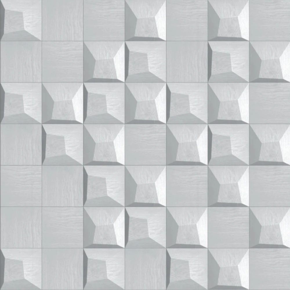 Wanddesign mit Kissen und Quadrat 3D Wandverkleidung Echtholz