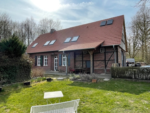 Sanierter Bauernhof nahe Münster mit Antik-Parkett Antikparkett, Vintage Parkett, Yakisugi