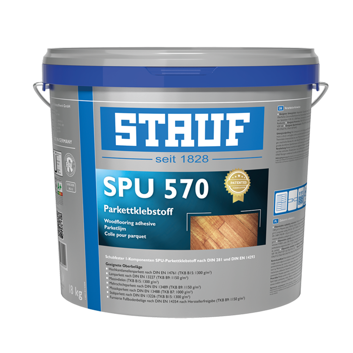 STAUF SPU 570 Parkettklebstoff Parkettkleber für Massivholz-Dielen und Mehrschichtparkett