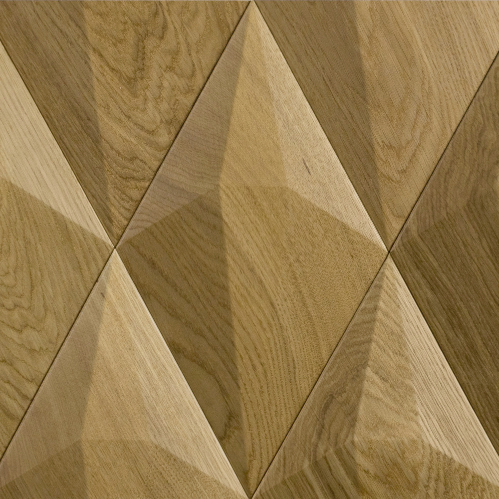 Wanddesign Exclusiv 3D Diamant Eiche natur, geölt Wandverkleidung Exklusiv Echtholz