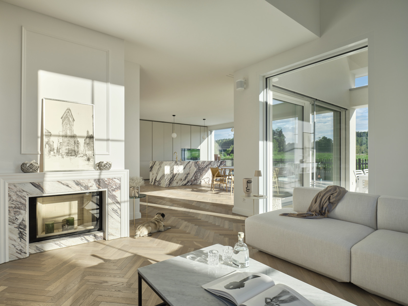 Fischgrät Parkett Antik Smoky Horse - Silk Grey Klassisches Fischgrätparkett, Antikparkett, Wohnraum