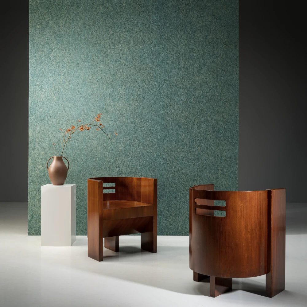 Boutique Canyon – Teal – 90550 Exklusive Wandtapete mit Stühlen