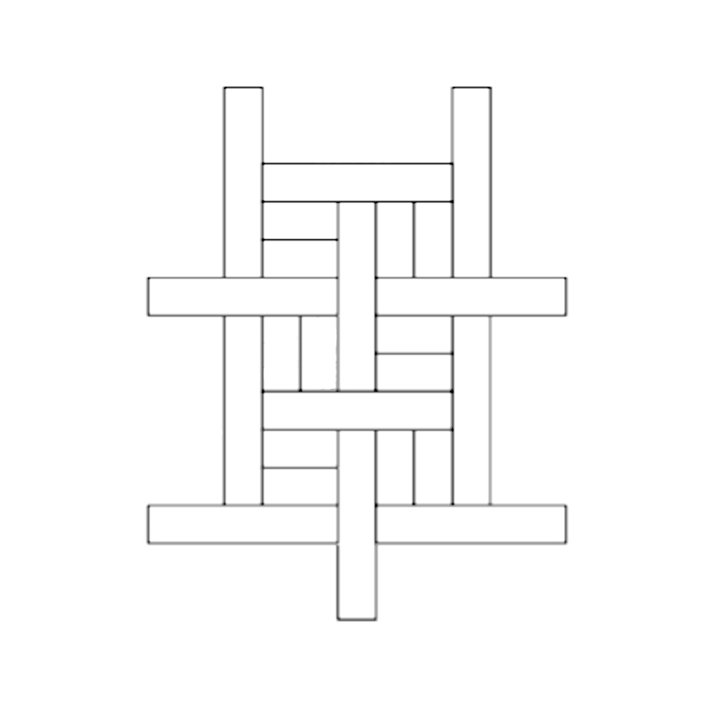 Unique Designparkett: Flechtmuster (Rechteck)