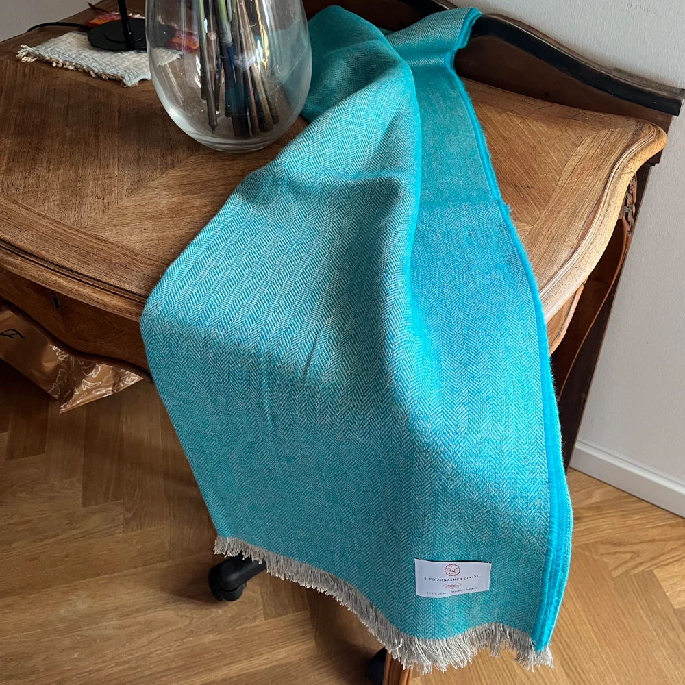 Decke aus irischem Leinen - Türkis Decke aus irischem Leinen - Türkis