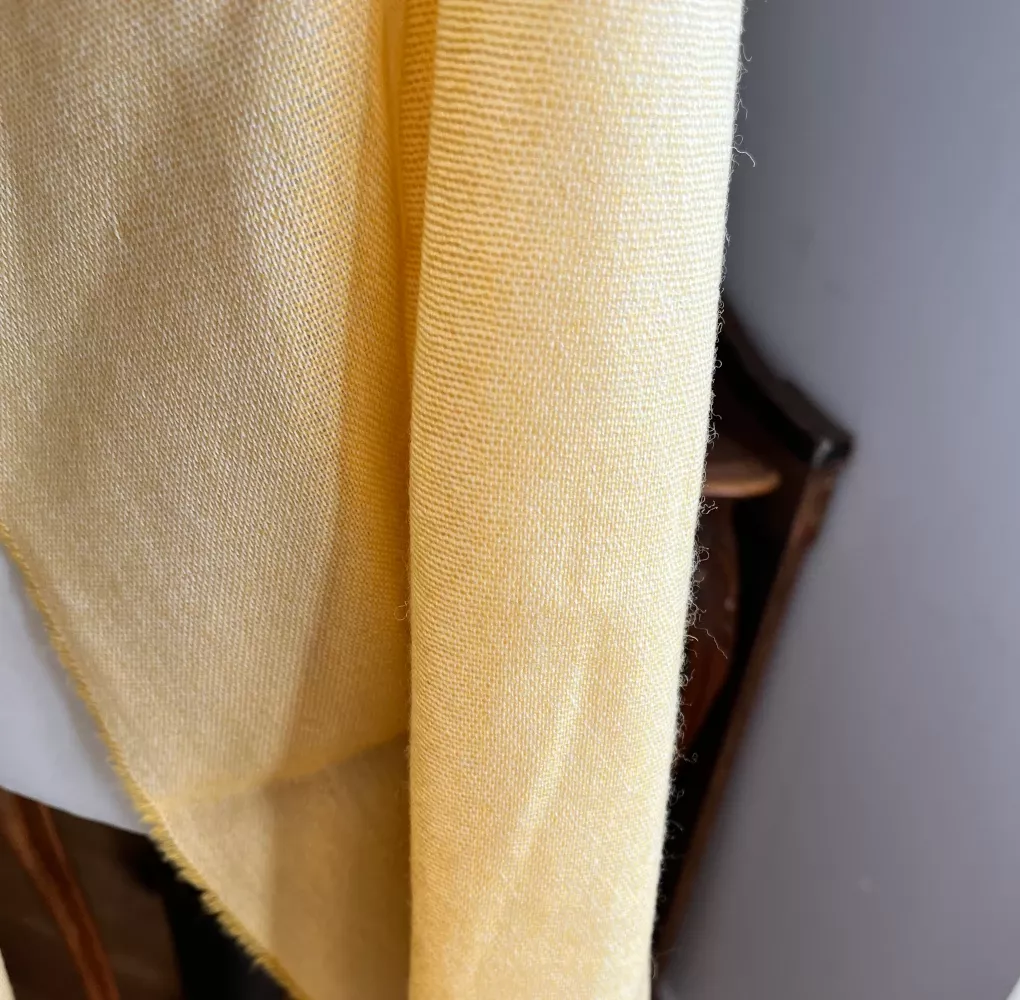 Leichter Schal Merino & Cashmere - Sunflower Sommerschal, gelber Schal, Kaschmir, Merinowolle