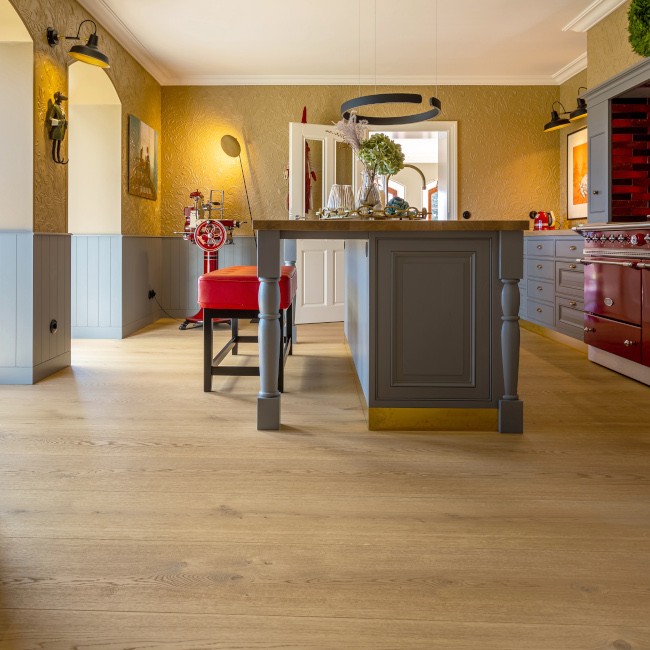 Schlossdielen / XXL-Dielen Eiche Clear White, Sortierung Select Eichendielen