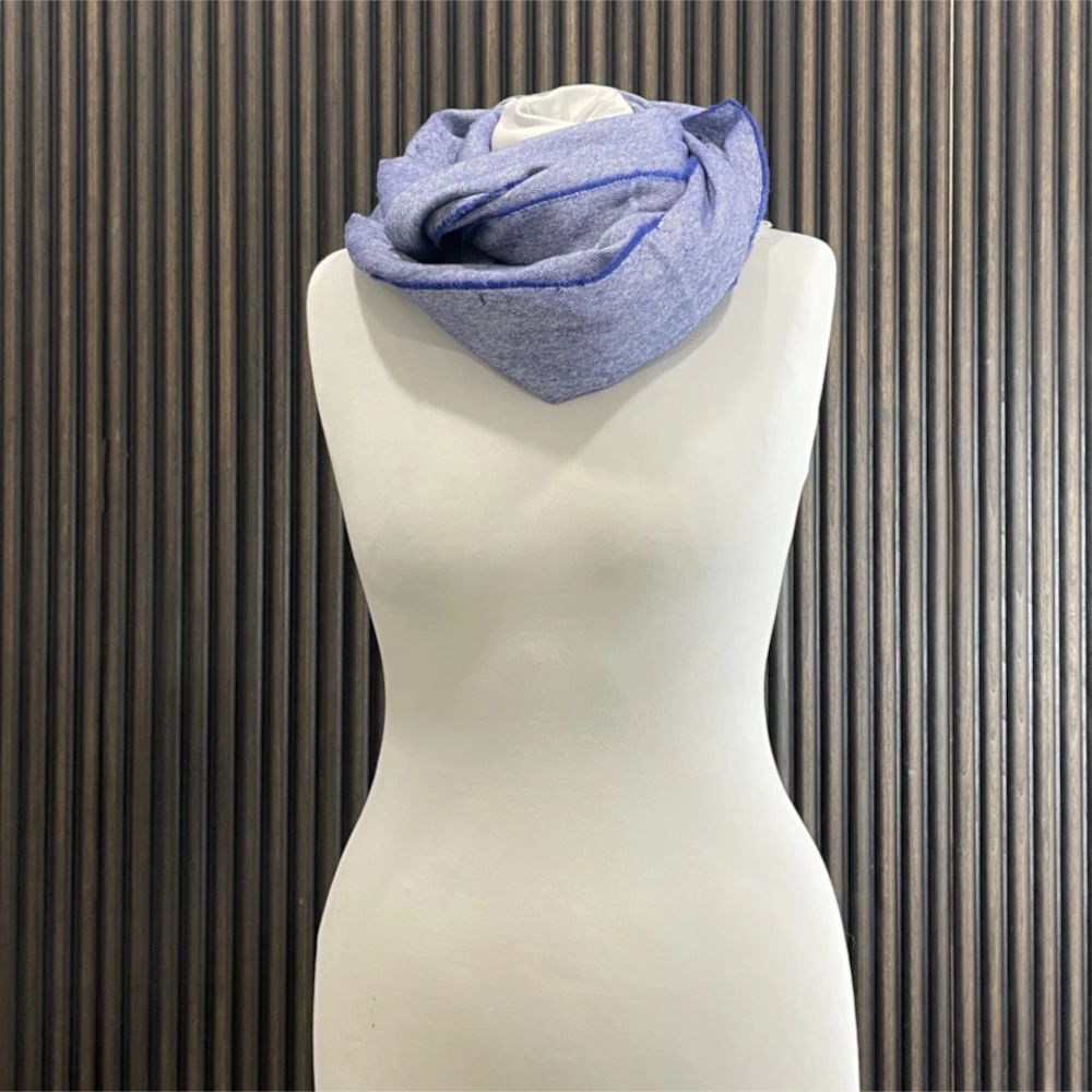 Leichter Schal Merino & Cashmere - Mykonos Blue Sommerschal, blauer Schal, Kaschmir, Merinowolle