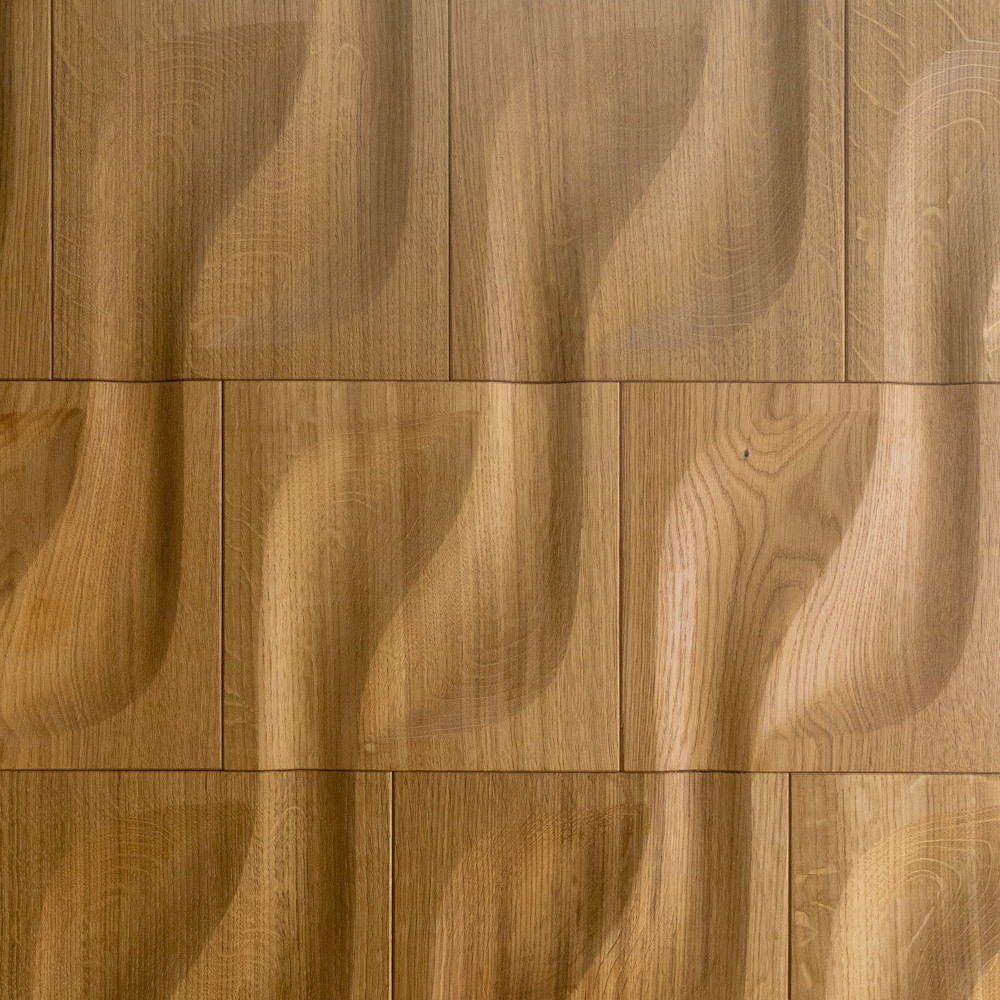 Wanddesign Exklusiv: Flow 3D, Eiche Natur Wandverkleidung Wall Panels Oak