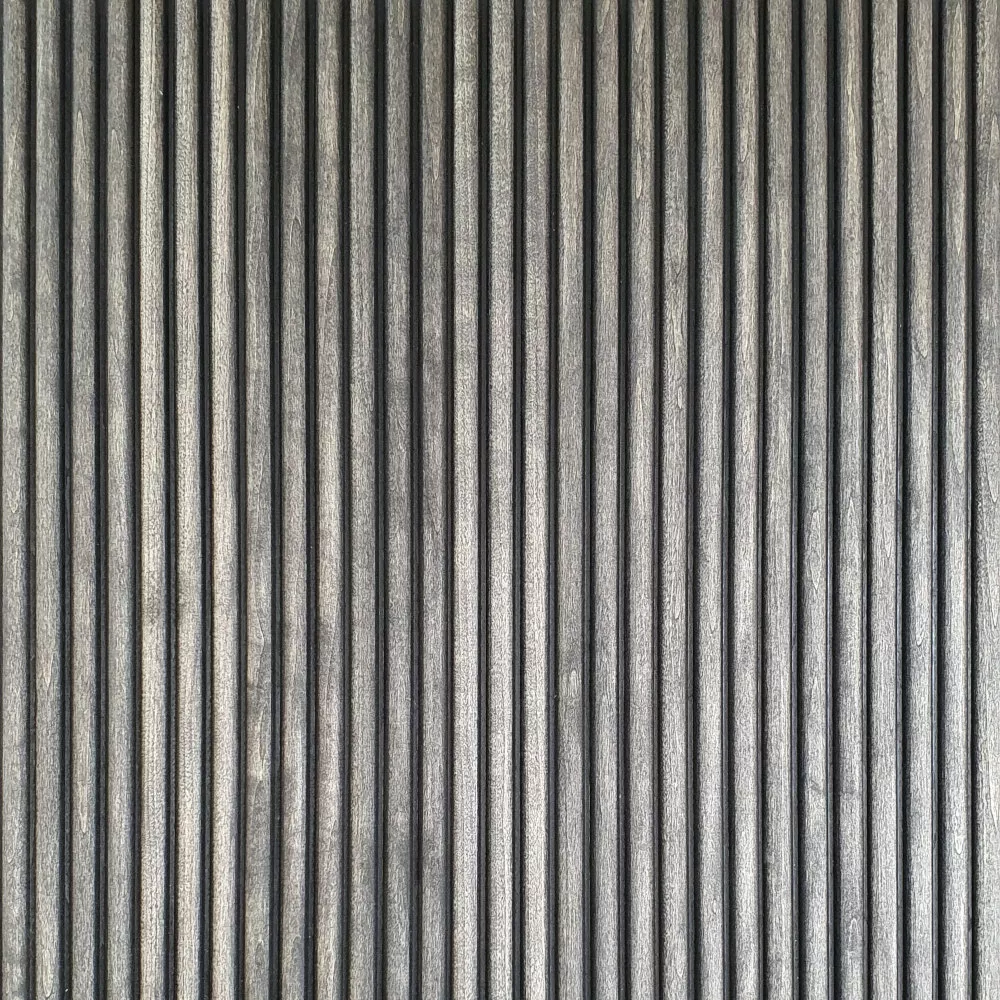 Wandverkleidung Holz Schwarz Wellenmuster