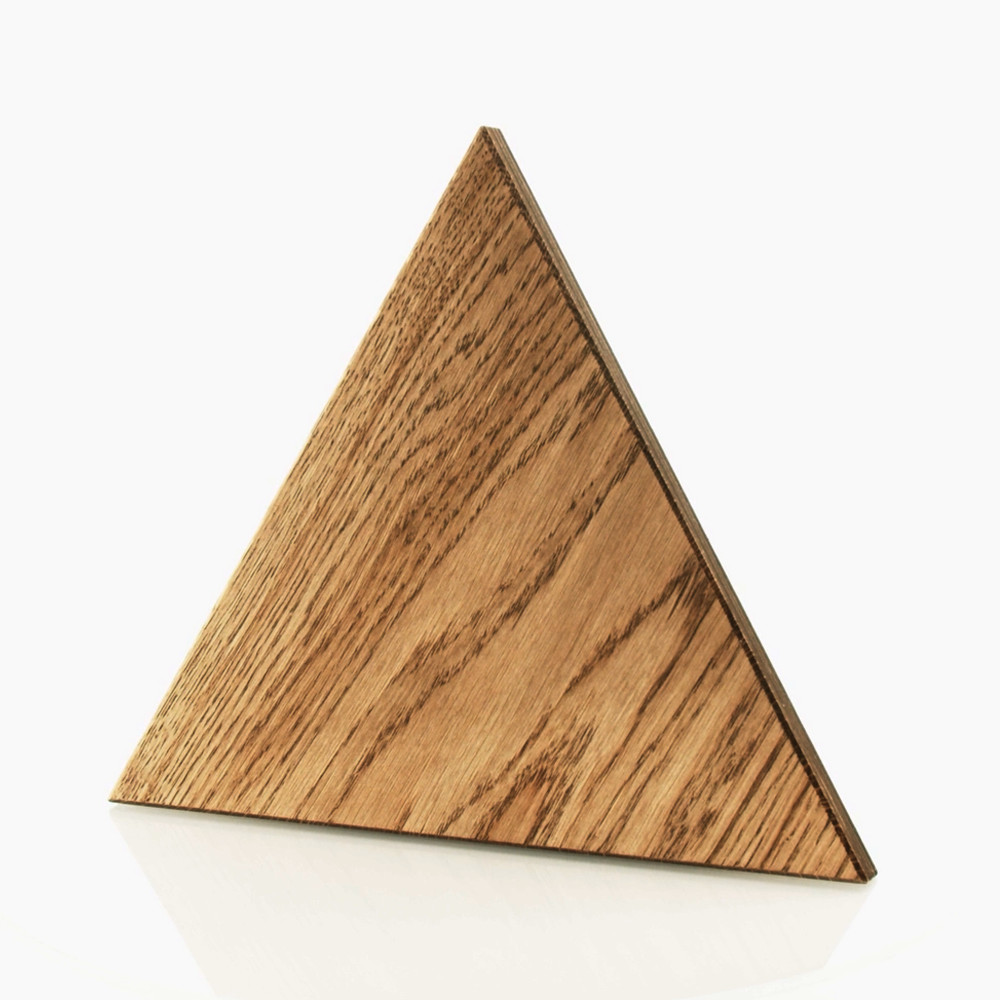 Wanddesign Dreieck (2D), Eiche dunkelbraun, geölt Wandverkleidung Echtholz